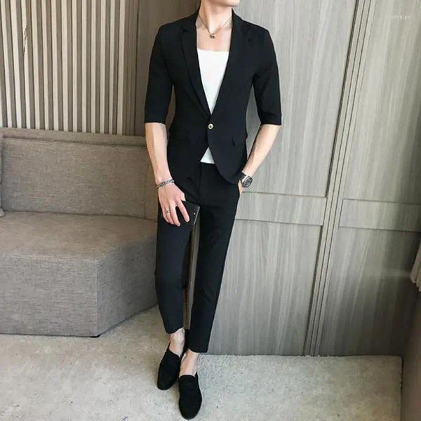 Costumes masculins 2024 Fashion Summer Style Cound Counter Couleur Formal Suit Formal Wedd