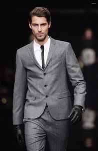 Costumes masculins 2024 Gray Tweed Men Suit Slim Fit 2 Pièces Tuxedo de haute qualité Smart Casual Casual Gentle Prom Blazer Set Terno Masculino