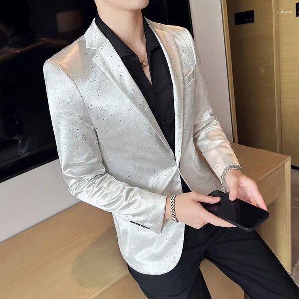 Costumes pour hommes 2024 Haute qualité coréenne Slim-Fit Mode tout-en-un Banquet Boutique Business Mariage Costume décontracté Hommes Robe Manteau Vêtements