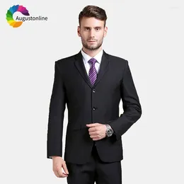 Suits para hombres 2024 Slim Fit Black Business Men for Wedding Formal Disfray Prom Tuxedo Man Blazer Traje Hombre 2 piezas
