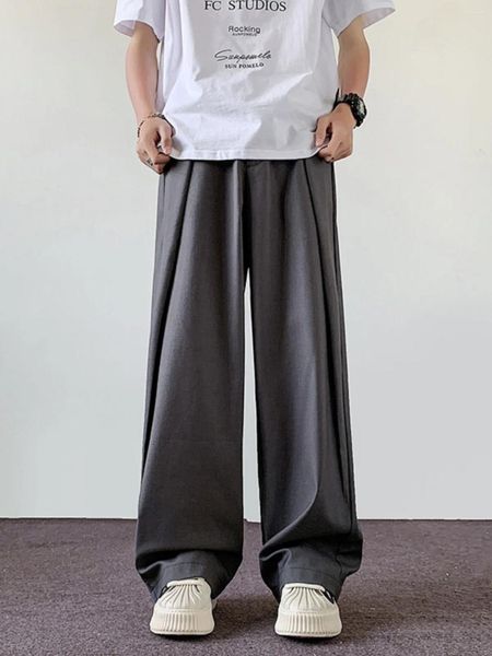 Trajes para hombres 2024 Pantalones de moda informales de verano Pantalones de algodón de seda de hielo Pantal
