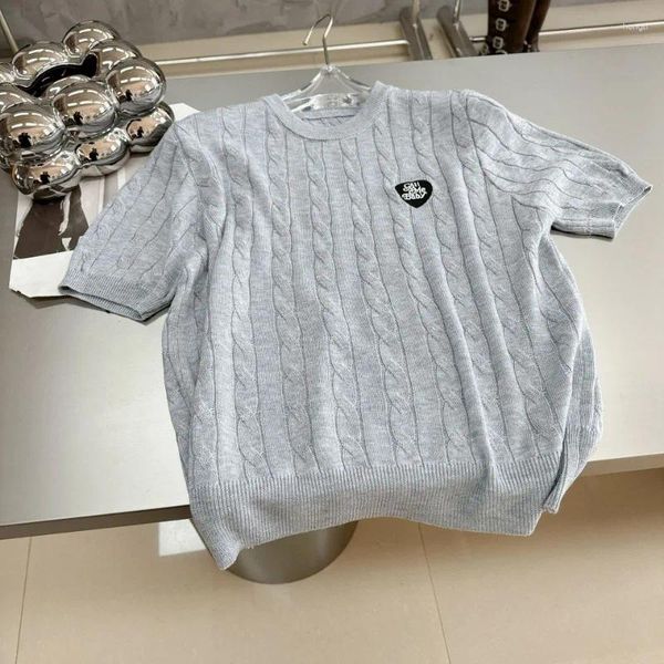 Suisses masculines 2024 TRENDITION T-shirt en tricot en coton pour fille jeune style mode Strecth Sweater Femmes Spring