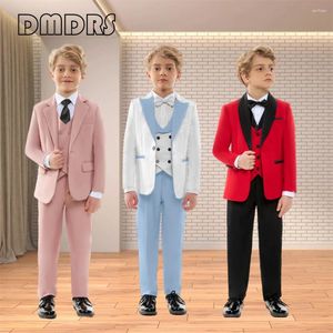 Costumes masculins 24h Ship Boy's Formeal Sett 4 pièces Kids Tuxedo pour fête (Blazer Vest Pantal