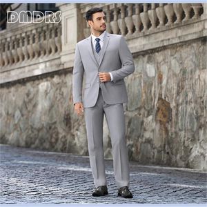 Costumes pour hommes Ensemble de costumes formels de 3 pièces 2 Button Slim Fit pour hommes Pantalon de veste solide Dîner d'affaires Tuxedo homme