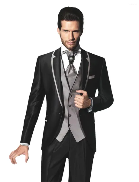 Costumes masculins 3 pièces Casual One-Button Prom Tuxedo