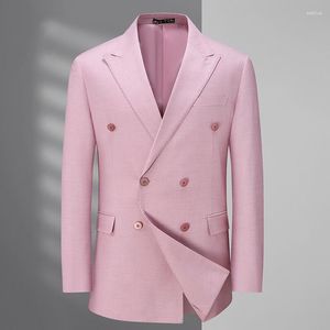 Costumes pour hommes 5695 - Veste de costume slim rayée à double boutonnage et code européen