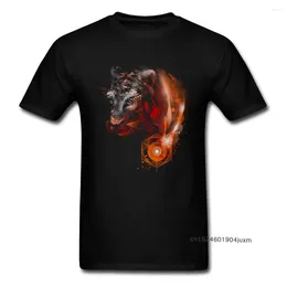 Costumes masculins A1236 T-shirts Wild Dimension T-shirt Tiger Print Street Style TEES TEES TOUT COTON O-COL