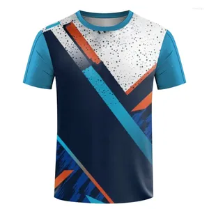 Costumes pour hommes A1360 T-shirts ultra-minces de course à manches courtes maillot de Tennis respirant pour femmes vêtements d'entraînement de Badminton d'été