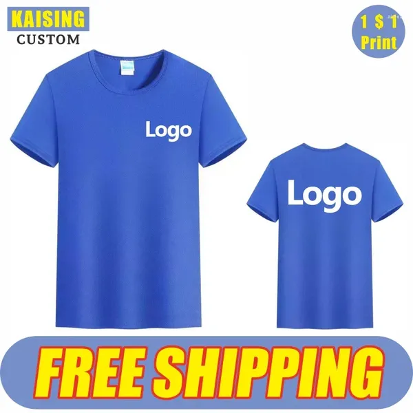 Trajes para hombres A1837 Kaising Quick Dry Sport T Shirt Logotipo personalizado Bordado Diseño personal Impresión Moda Running Tops Hombres Mujeres Verano