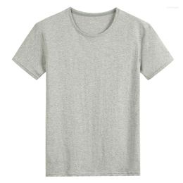 Trajes de hombre A2251, camiseta de algodón de verano, camisetas básicas de tela de tacto suave de Color sólido, camisetas informales para hombre, ropa de moda
