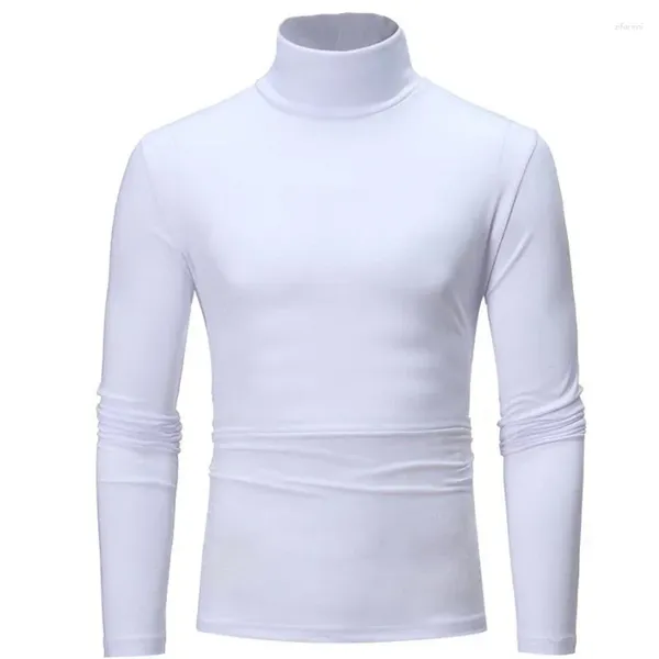 Costumes pour hommes A2846 T-shirt pour homme automne printemps décontracté à manches longues chemise de base hommes Slim-Fit hauts