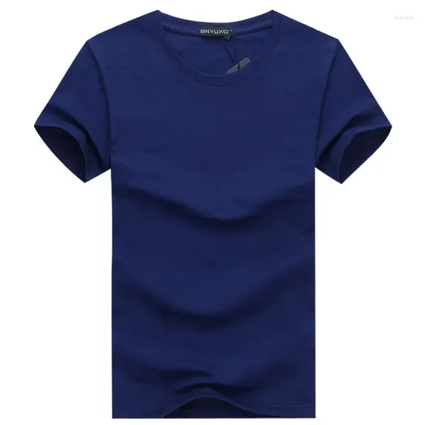 Costumes pour hommes A2904 Simple ligne de conception créative couleur unie coton t-shirts arrivée Style à manches courtes hommes T-shirt grande taille