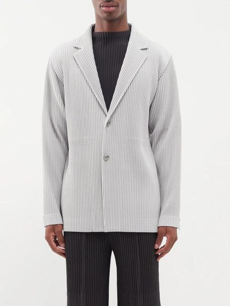 Trajes para hombre ALSEY Miyake, Blazers plisados, pliegues originales con estilo, abrigos de invierno para hombre, chaquetas elegantes, ropa de diseñador para hombre