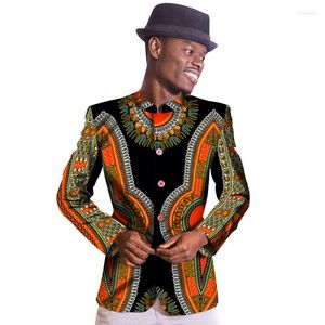 Costumes pour hommes Arrivée Veste de costume pour hommes africains Coton Daxiji Floral Multicolore Option Fête nationale