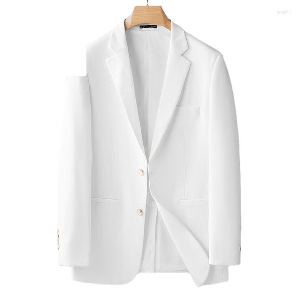 Trajes de hombre llegada moda traje blanco puro abrigo vestido de novio de engorde versión de gran tamaño talla grande XL 2XL 3XL 4XL 5XL 6XL 7XL