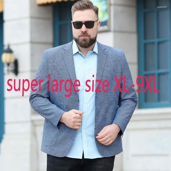 Costumes pour hommes Arrivée mode suepr grand hommes en vrac manteau blas single poitrine blazers plus taille xl-6xl7xl 8xl 9xl