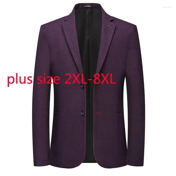 Costumes pour hommes Arrivée Suepr Alrge printemps et automne Men de mode Men de mode décontracté Blazers poitrines simples plus taille 2xl-5xl 6xl 7xl 8xl