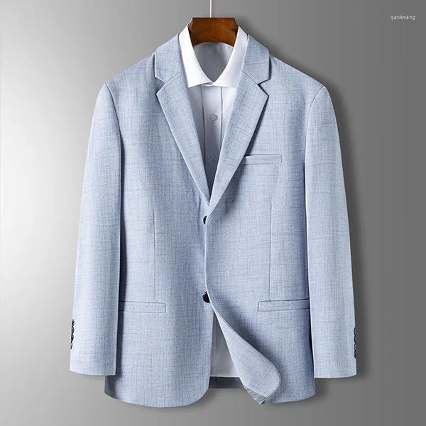 Trajes de hombre otoño 2024 a cuadros Jacquard Casual Blazer juvenil negocios doble botón