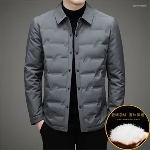Herenpakken herfst en winter casual dunne fluwelen revers buckle bord jas mode Koreaanse versie van koud warm slank