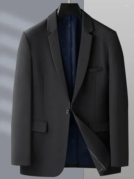 Costumes pour hommes automne solide léger Smart jolie pochette pour homme d'affaires Gentleman costume vestes crème solaire manteaux A04