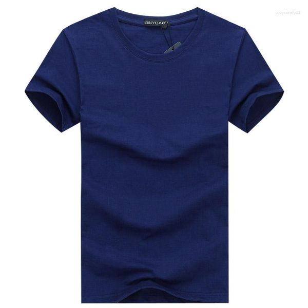 Costumes pour hommes B9467 Simple Design Créatif Ligne Solide Couleur Coton T-shirts Arrivée Style À Manches Courtes Hommes T-shirt Plus La Taille