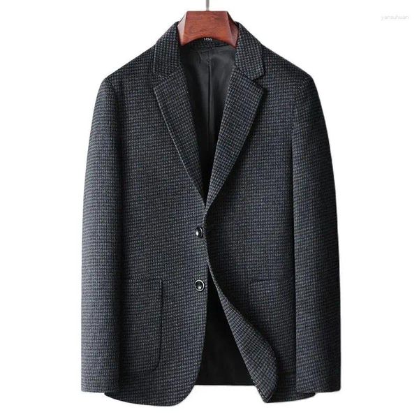 Trajes de hombre BATMO 2024 marca otoño chaquetas de lana a cuadros hombres chaqueta Casual 28799