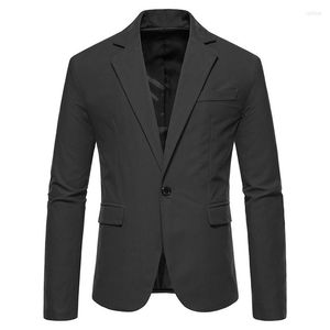 Herenpakken Zwart Suede Blazer Jacket Men 2023 Brand Slim Fit één knooppak Wedding Bruidegom Dinner Party Tuxedo Blazers XXL