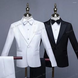 Trajes para hombres negros blancos negros es unve forma de boda de esmoquin para niños pequeños