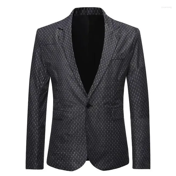 Costumes pour hommes Blazer Manteaux Slim Fit Veste décontractée pour hommes Mode Plaid Designs Noir Rouge Grille Manteau