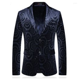 Herenpakken Blazer Homme Blue Hombre BLazzer Masculino Casual Blazers Uomo Completo Pantaloni Stage kostuums voor zangersclubjacks