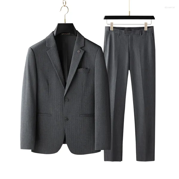 Trajes para hombre (pantalones Blazer) Moda Negocios Caballero Estilo italiano Casual Boda profesional Traje De Hombre Tamaño 70-140 kg