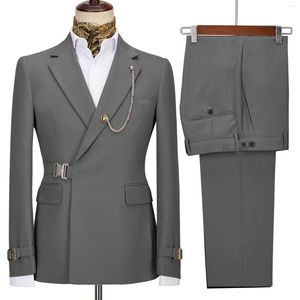 Herenpakken blazer broek voor mannen decoratie jas Italiaans designer feestje bruiloft slank fit homme banket suit jacketstop