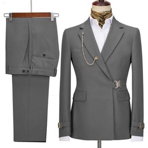 Herenpakken blazer broek voor mannen decoratie jas Italiaans designer feestje bruiloft slank fit homme banket pak m a c