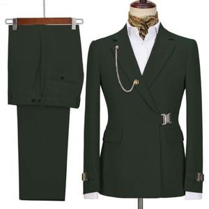 Herenpakken blazer broek voor mannen decoratie jas Italiaans designer feestje bruiloft slank fit homme banket pak m a c