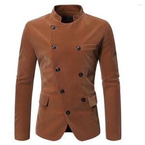 Herenpakken Blazer Sets Voor Mannen Fluwelen Jas Broek Ontwerp Nieuwste Double Breasted Slim Fit Mannelijke Luxe Man Pak Bruiloft2 Pc