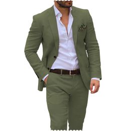 Suisse pour hommes Blazer sets pantalon masculin slim gentleman personnalisé deux pièces 2023 Tuxedo mâle Homme Weddingblazerpants 240123