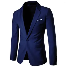 Herrenanzüge Blazer Anzugjacke Slim Fit Mann Freizeit Einfarbig Fonds Jugend Klein Einzelpapier Lose Mantel Trend