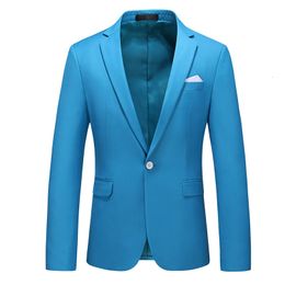 Herenpakken blazers 15 kleur klassieke formele pak jassen mannen enkele knop slanke zakelijke blazers formeel kantoor casual slanke fit blazer m-6xl 230322