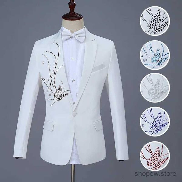 Trajes para hombres Blazers Trajes de 2 piezas Conjunto Blazers Chaqueta Pantalones / 2023 Moda Nuevo Mens Casual Boutique Business Wedding Host Slim Dress Coat Pants