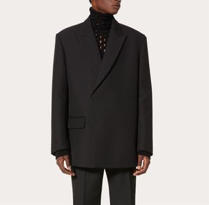 Costumes pour hommes Blazers 2 pièces hommes noirs un paquet sur mesure mariage Tuxedos Simples revers en pointe Blazer affaires manteau + pantalon