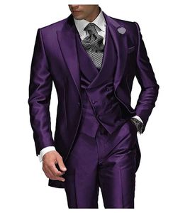 Trajes para hombres Blazers 2022, los más vendidos, solapa de pico, doble botonadura, trajes de boda para hombres, esmoquin de novio púrpura para hombres, trajes de fiesta, chaqueta de padrino de boda + pantalón + corbata