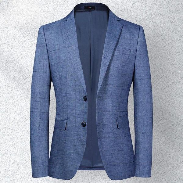 Trajes para hombres Blazers 2023 Casual Business Color sólido Hombres Traje Chaqueta Primavera Otoño Moda Mangas largas D37