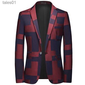 Costumes pour hommes Blazers 2023 mode nouveaux hommes décontracté Boutique affaires impression personnalisée veste cintrée costume robe manteau grande taille 6XL yq240401