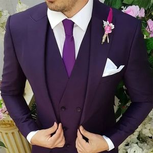 Costumes pour hommes Blazers 3 pièces simple boutonnage bouton Tuxedos revers cranté costume pour fête quotidien marié 231201