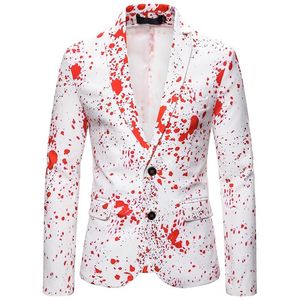 Costumes pour hommes Blazers 3D Splash Ink Print Blazer Hommes 2021 Automne Costume de Noël Veste Masculino Fête Mariage Bal Scène Cos238K