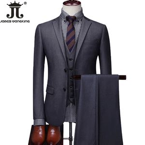 Costumes pour hommes Blazers 5XL Blazer Gilet Pantalon Haut de gamme Marque Solide Couleur Formelle Bureau D'affaires Costume Trois Pièces Ensemble Groom Wedding Show Dress Party 230612