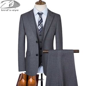 Herenpakken Blazers 8xl Jacket broek Vest Wedding Set Mens Kleding Koreaanse Slims Business 3/2-delige formele Tailcoat Beauty Q240507