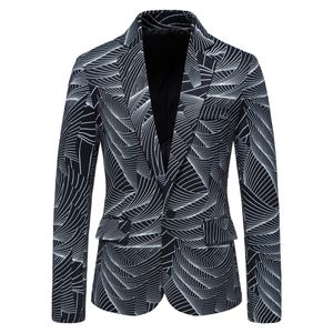 Costumes pour hommes Blazers 9 couleurs mode imprimé Blazer affaires décontracté classique Onebutton taille européenne hommes veste 230613