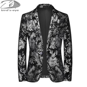 Herenpakken blazers herfst/winterjas klassieke bloemenprint jassen banket zanger podium gastheer avondjurk mannelijke slanke fit blazer 230111