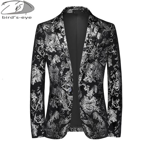 Costumes pour hommes Blazers Automne Hiver Costume Veste Classique Fleur Imprimer Manteaux Banquet Chanteur Scène Hôte Robe De Soirée Homme Slim Fit Blazer 230609